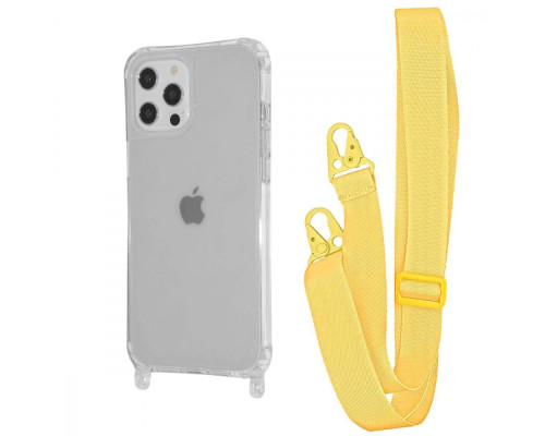 Чохол WAVE Clear Case with Strap iPhone 12 Pro Max yellow 2001001941826