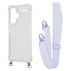 Чохол WAVE Clear Case with Strap Xiaomi Redmi Note 13 Pro+ light purple 2001001905880