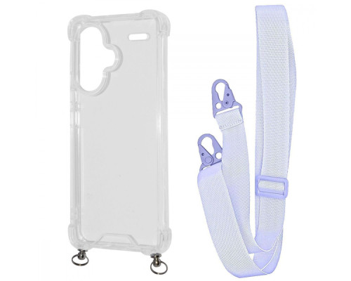 Чохол WAVE Clear Case with Strap Xiaomi Redmi Note 13 Pro+ light purple 2001001905880