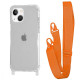 Чохол WAVE Clear Case with Strap iPhone 15 orange