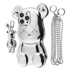 Чохол Teddy Bear Case with Strap iPhone 13 Pro Max silver 2001001958343