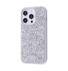 Чохол Bling World Rock Diamond (TPU) iPhone 15 Pro white titanium