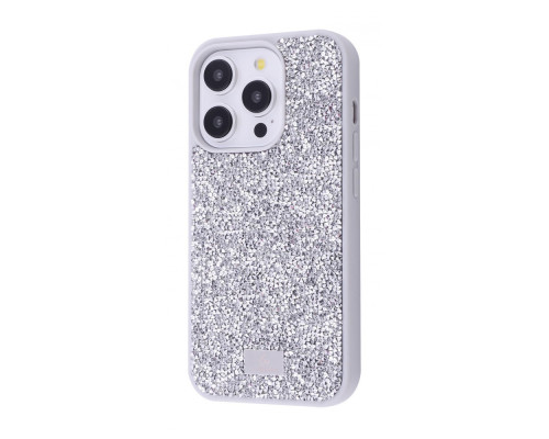 Чохол Bling World Rock Diamond (TPU) iPhone 15 Pro white titanium