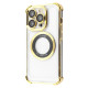 Чохол Glossy Case with Magnetic Ring iPhone 15 Pro gold 2001001964450