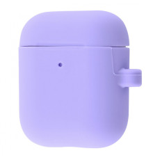 Чохол Silicone Case Slim with Carbine for AirPods 2 light purple