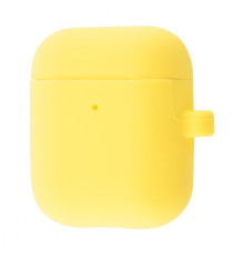 Чохол Silicone Case Slim with Carbine for AirPods 2 yellow