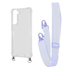 Чохол WAVE Clear Case with Strap Samsung Galaxy S21 FE (G990B) light purple 2001001905446