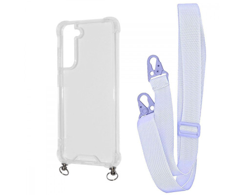 Чохол WAVE Clear Case with Strap Samsung Galaxy S21 FE (G990B) light purple 2001001905446