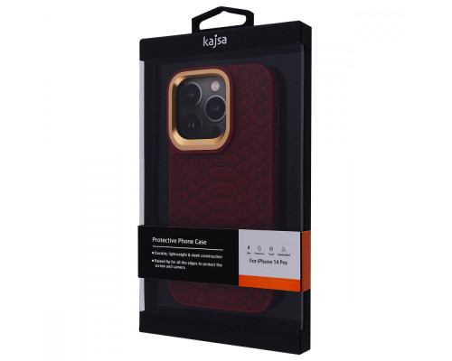Чохол Kajsa Snake Pattern iPhone 14 Pro black