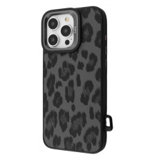 Чохол Kajsa Leopard Pattern with Magnetic Ring iPhone 16 Pro Max black 2003000276077