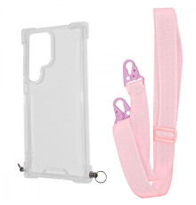 Чохол WAVE Clear Case with Strap Samsung Galaxy S23 Ultra pink sand 2001001905545