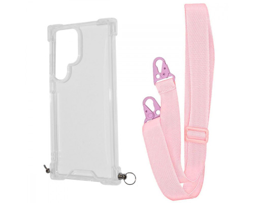 Чохол WAVE Clear Case with Strap Samsung Galaxy S23 Ultra pink sand 2001001905545