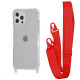 Чохол WAVE Clear Case with Strap iPhone 12/12 Pro red