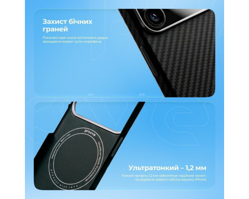 Чохол Proove Carbon Slim with Magnetic Ring iPhone 15 Pro Max onyx 2003000288162 6901129259024