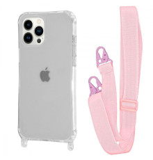 Чохол WAVE Clear Case with Strap iPhone 13 Pro pink sand 2001001941987