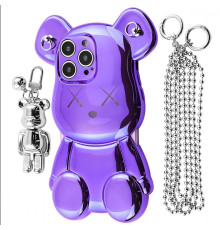 Чохол Teddy Bear Case with Strap iPhone 14 Pro Max purple 2001001958442