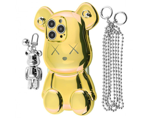 Чохол Teddy Bear Case with Strap iPhone 15 Pro Max gold 2001001958497