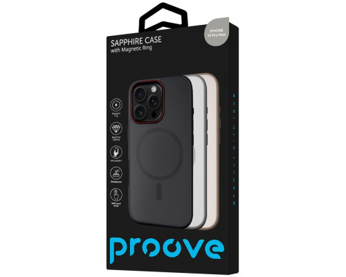 Чохол Proove Sapphire Case with Magnetic Ring iPhone 15 Pro Max natural titanium 2003000223934 6901123469863