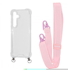 Чохол WAVE Clear Case with Strap Samsung Galaxy A35 pink sand