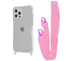 Чохол WAVE Clear Case with Strap iPhone 12 Pro Max pink 2001001941772