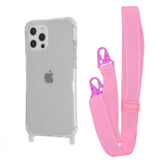 Чохол WAVE Clear Case with Strap iPhone 12 Pro Max pink 2001001941772