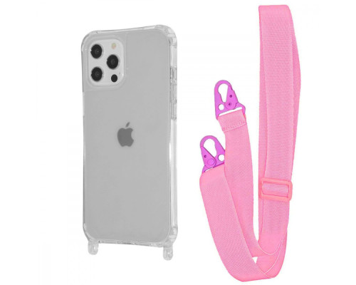 Чохол WAVE Clear Case with Strap iPhone 12 Pro Max pink 2001001941772