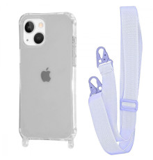 Чохол WAVE Clear Case with Strap iPhone 15 light purple