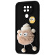 Чохол Pretty Things Case Xiaomi Redmi Note 9 black/fluffy white
