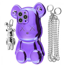 Чохол Teddy Bear Case with Strap iPhone 13 Pro Max purple 2001001958367