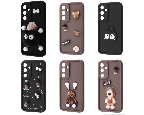 Чохол Pretty Things Case Samsung Galaxy A55 brown/fluffy white