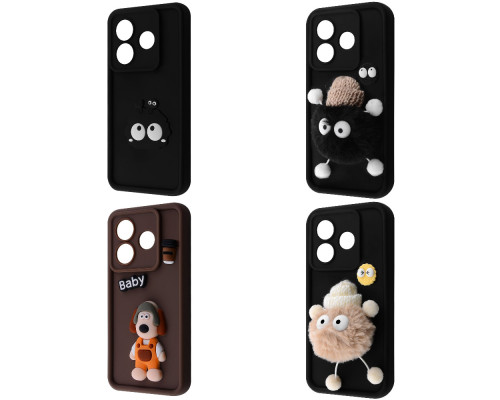 Чохол Pretty Things Case Xiaomi Redmi Note 14 5G brown/fluffy white