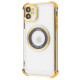 Чохол Glossy Case with Magnetic Ring iPhone 12 gold