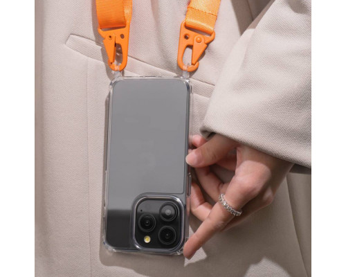 Чохол WAVE Clear Case with Strap iPhone 14 black 2001001942168