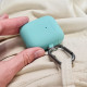 Чохол Silicone Case Slim with Carbine for AirPods 2 luminescent white