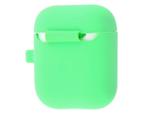 Чохол Silicone Case Slim with Carbine for AirPods 2 luminescent white