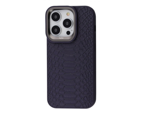 Чохол Kajsa Snake Pattern iPhone 14 Pro deep purple