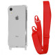 Чохол WAVE Clear Case with Strap iPhone Xr red 2001001941550