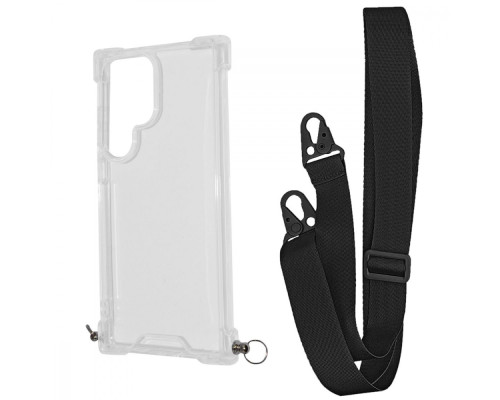 Чохол WAVE Clear Case with Strap Samsung Galaxy S23 Ultra black 2001001905514