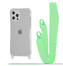 Чохол WAVE Clear Case with Strap iPhone 12/12 Pro green
