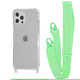 Чохол WAVE Clear Case with Strap iPhone 12/12 Pro green