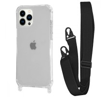 Чохол WAVE Clear Case with Strap iPhone 13 Pro black 2001001941963