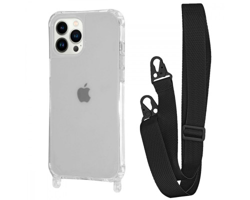Чохол WAVE Clear Case with Strap iPhone 13 Pro black 2001001941963