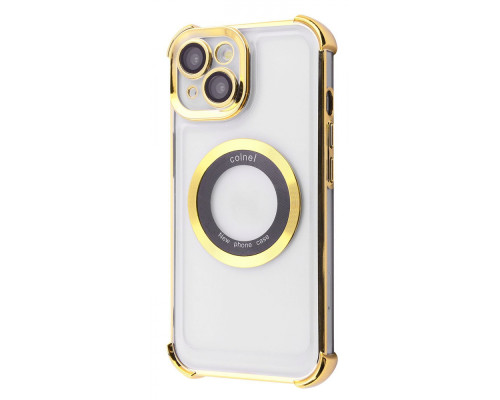 Чохол Glossy Case with Magnetic Ring iPhone 13 gold