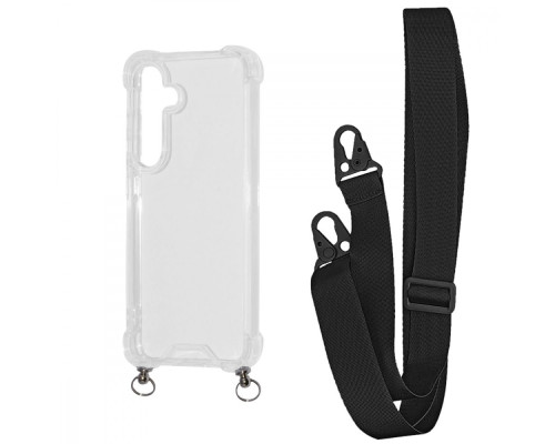 Чохол WAVE Clear Case with Strap Samsung Galaxy A35 black
