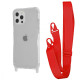 Чохол WAVE Clear Case with Strap iPhone 12 Pro Max red