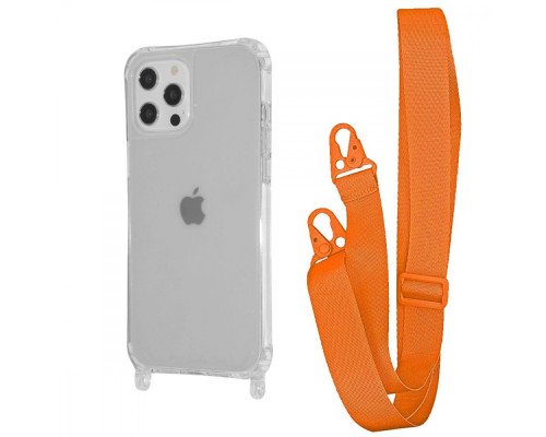 Чохол WAVE Clear Case with Strap iPhone 12 Pro Max orange 2001001941819