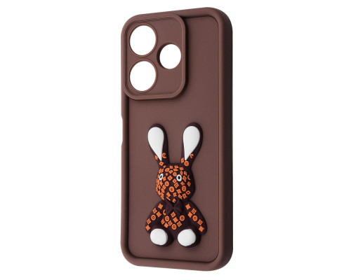 Чохол Pretty Things Case Xiaomi Redmi 13 4G/Poco M6 4G/Note 13R brown/rabbit 2001001980320