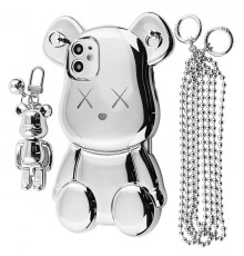 Чохол Teddy Bear Case with Strap iPhone 11 silver 2001001958169