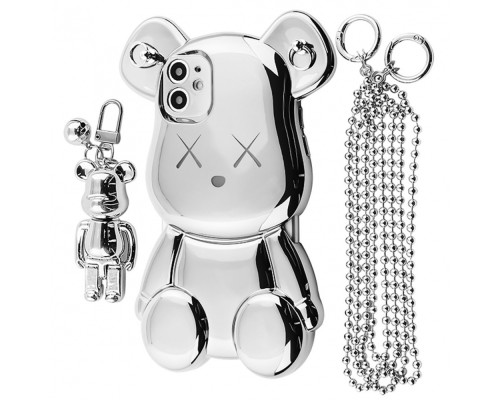 Чохол Teddy Bear Case with Strap iPhone 11 silver 2001001958169
