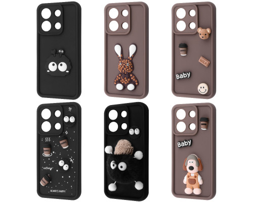 Чохол Pretty Things Case Xiaomi Redmi Note 13 4G brown/fluffy white